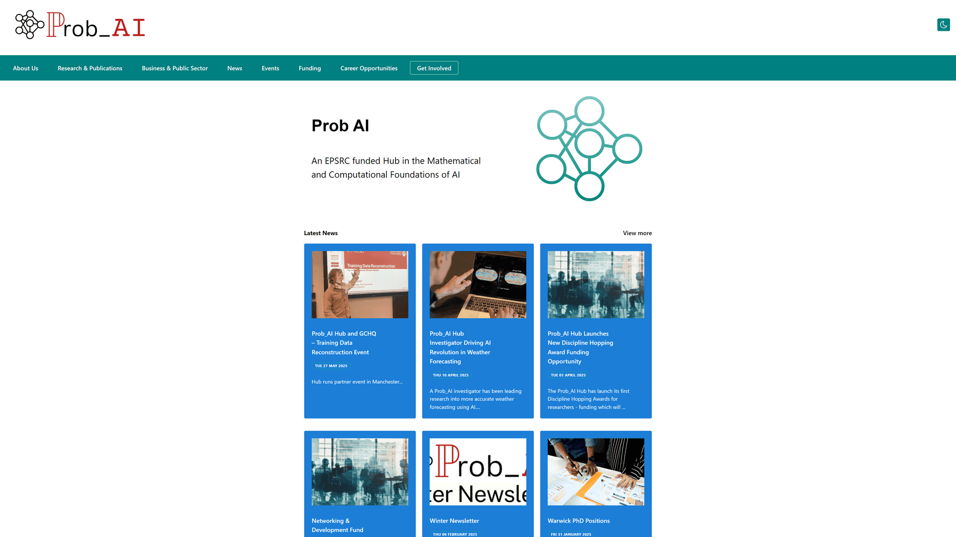 Probabilistic AI Hub live interface