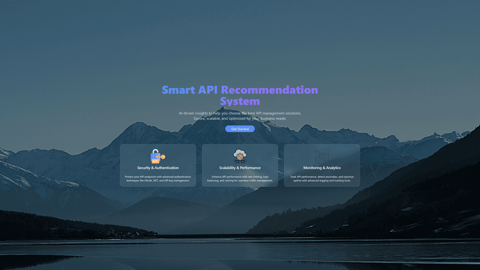 API Recommendation System live interface